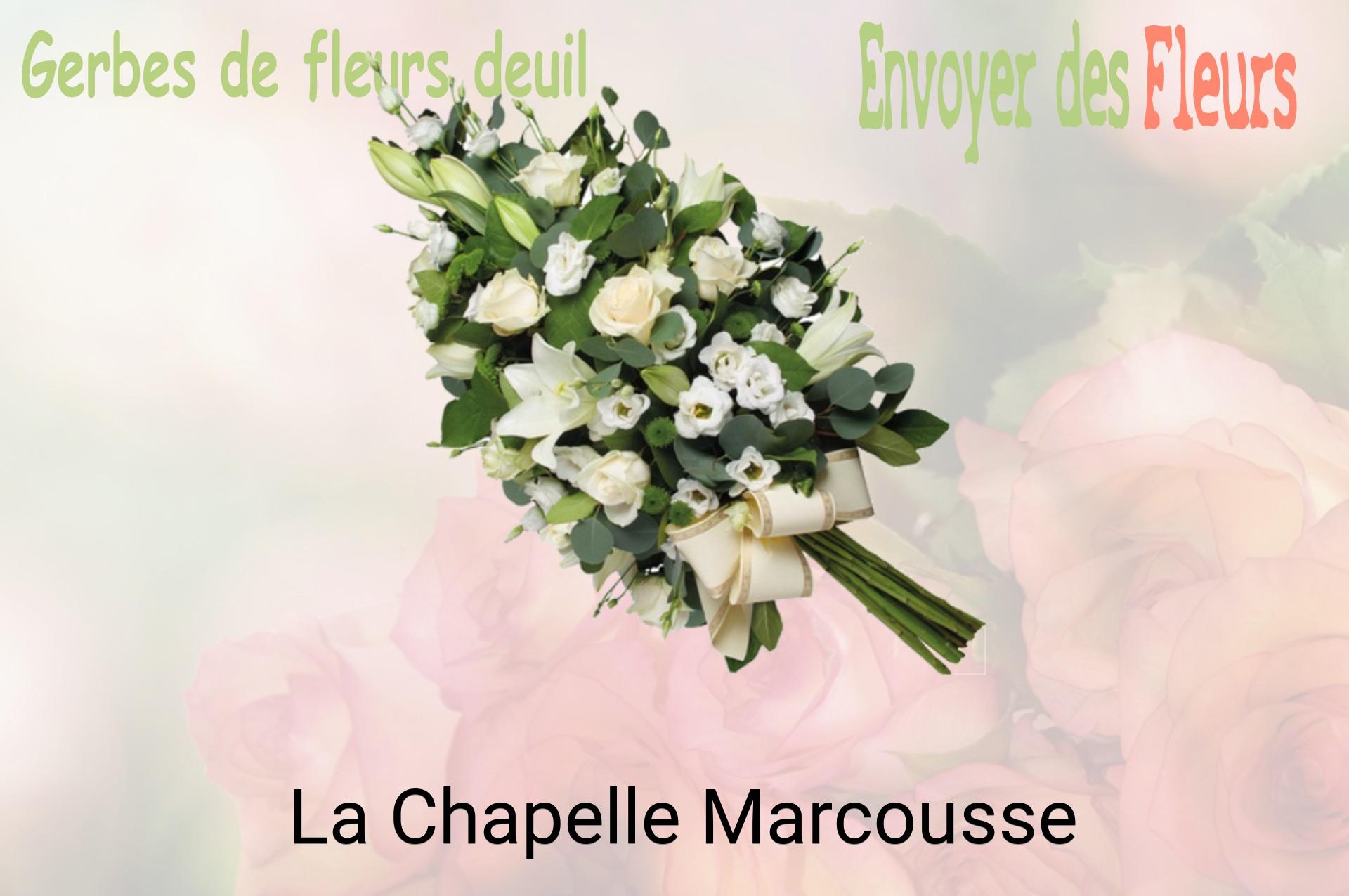 Gerbe de fleurs de deuil livrée à La Chapelle-Marcousse